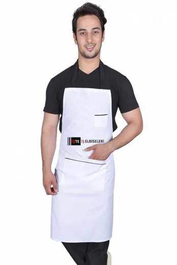 Garson önlüğüne logo baskı (temsili)